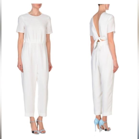 MaxMara White Tie Back Jumpsuit
